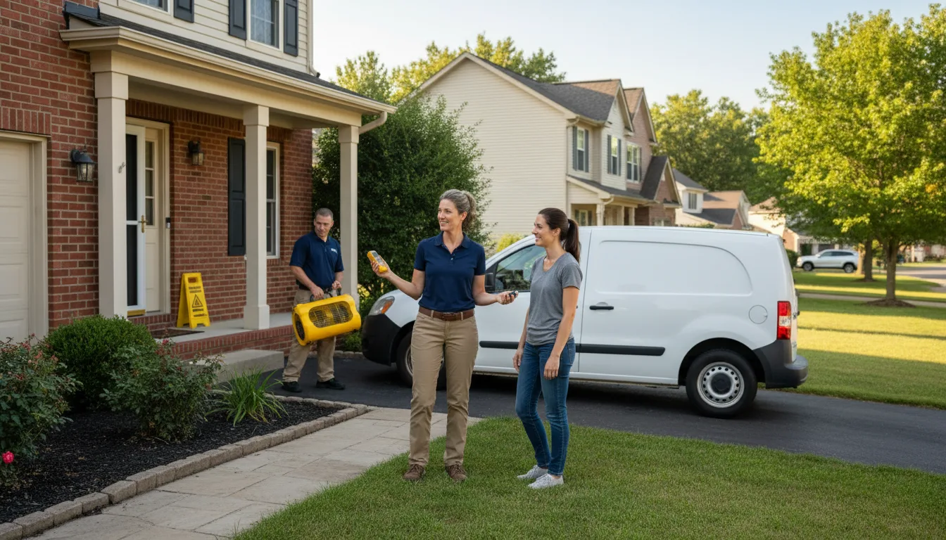 Residential water damage restoration in Victoria, VA